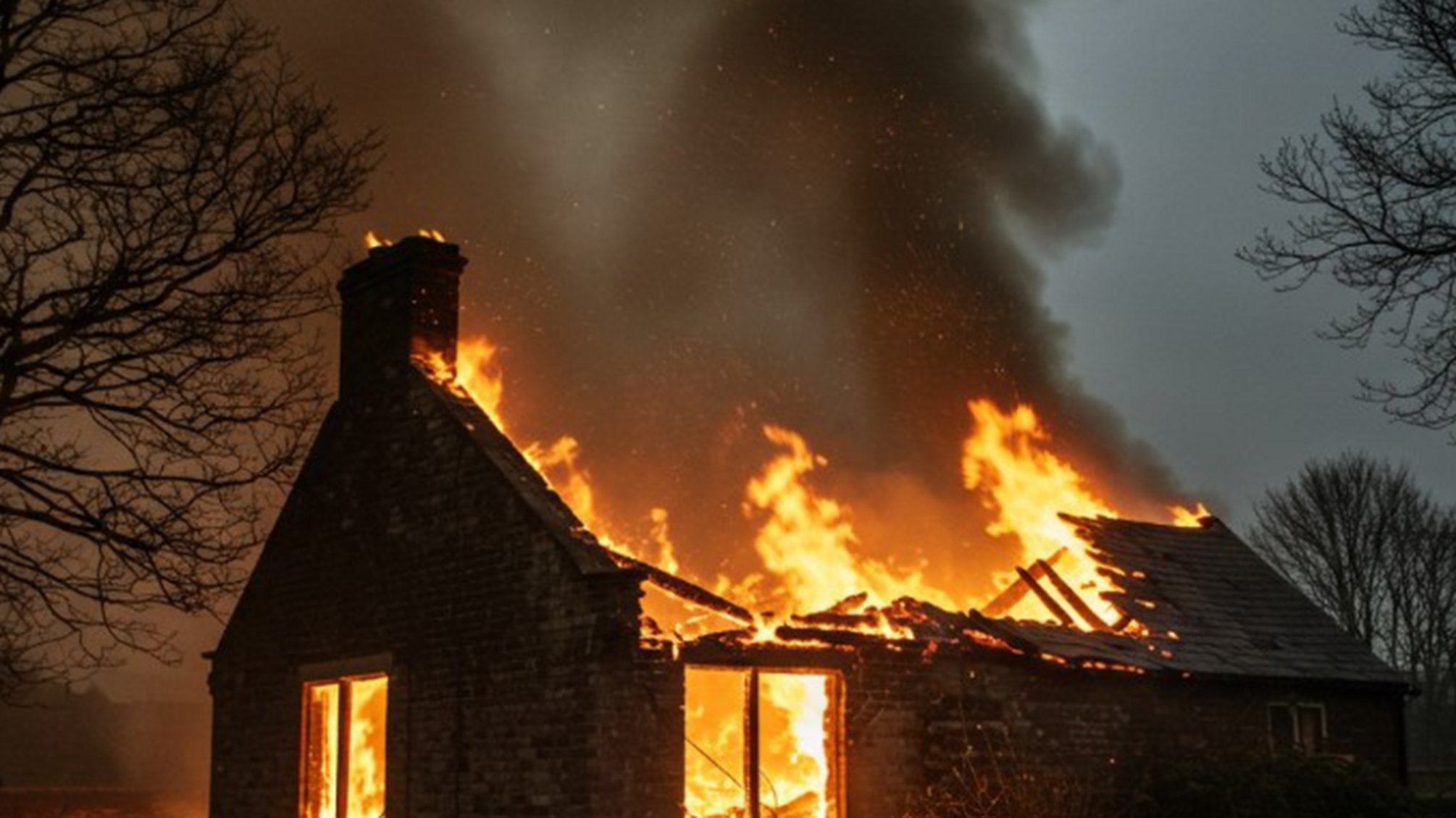 Масштабна нічна пожежа на Чернігівщині: люди залишилися без даху над головою