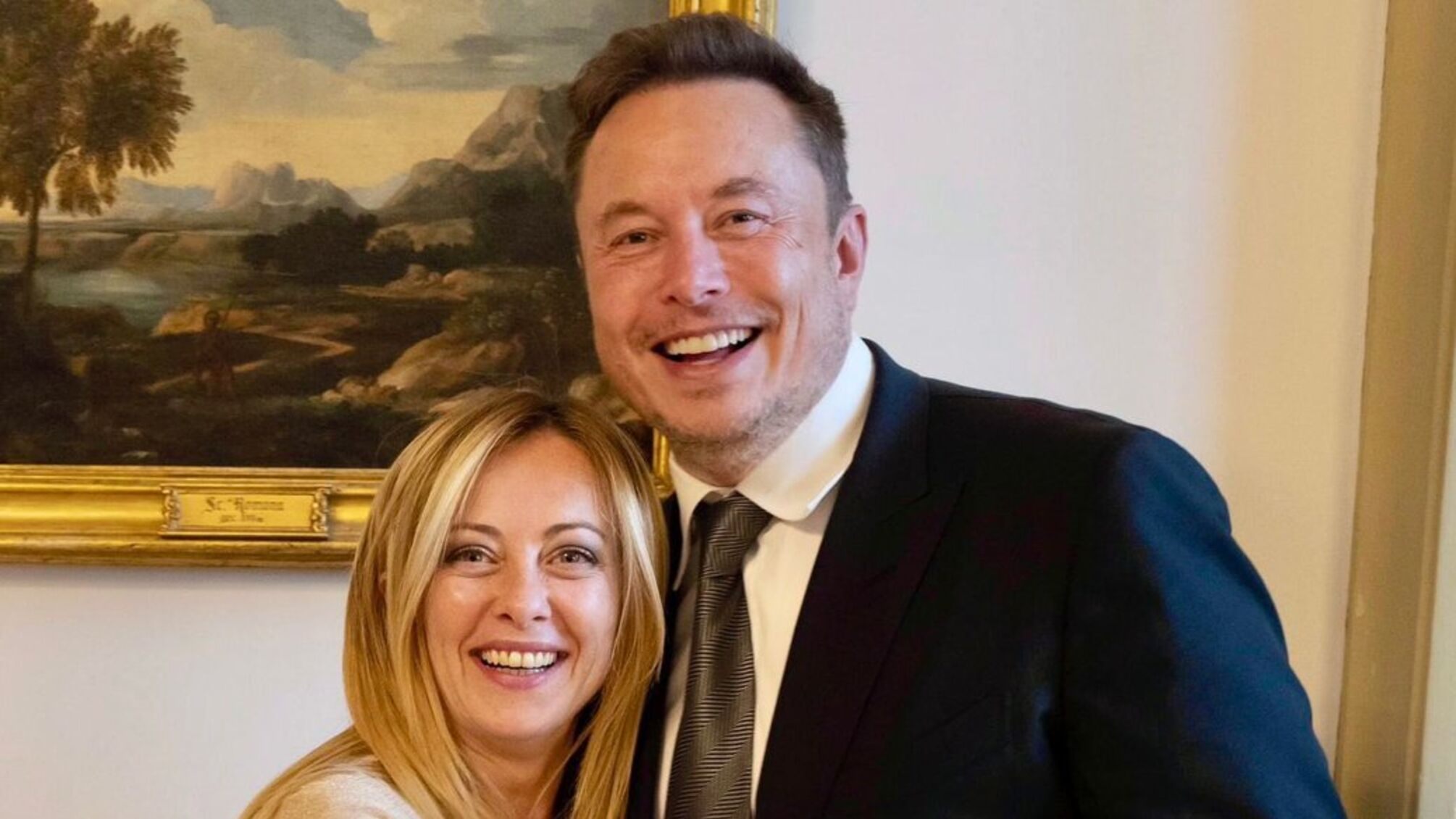 Джорджа Мэлони и Илон Маск