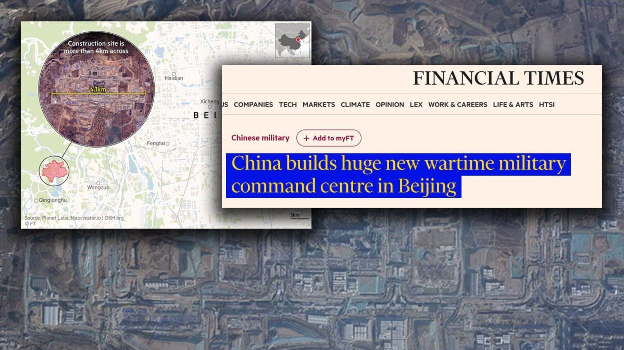 Будівництво військового бункера в Китаї: до чого готується Пекін