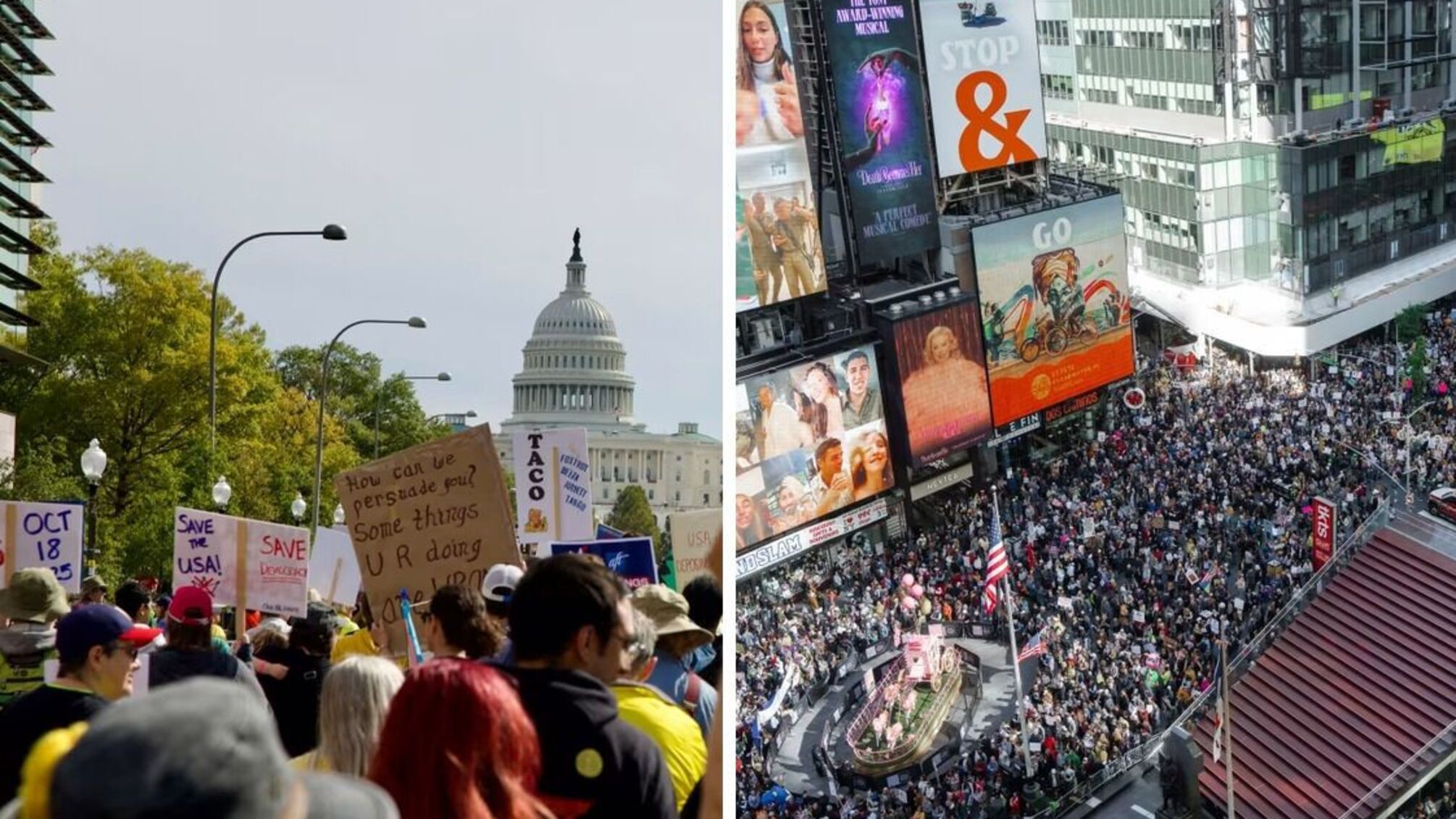 Массовые митинги в США