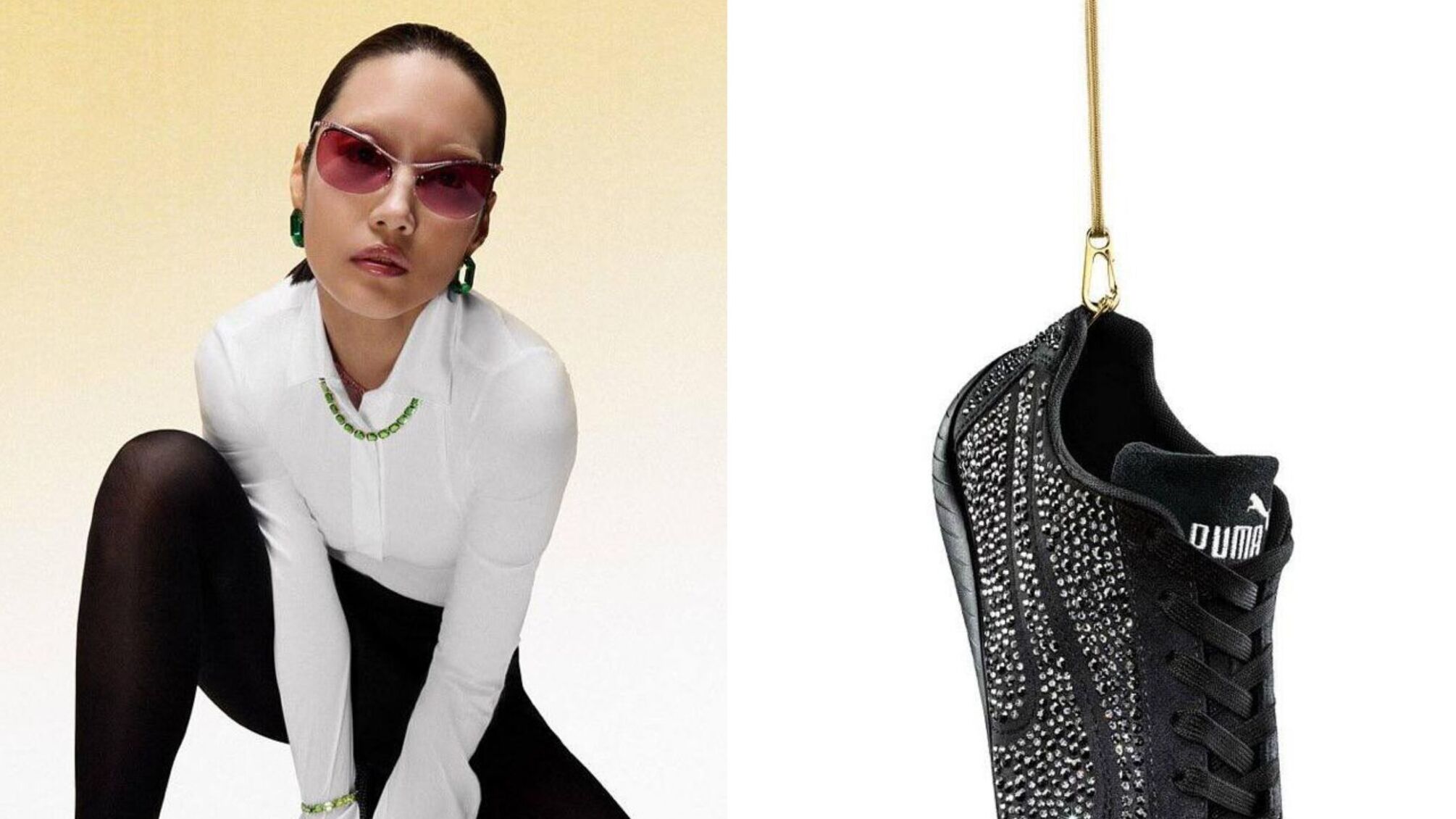 Спорт и роскошь: Puma презентовала кроссовки, усыпанные кристаллами Swarovski