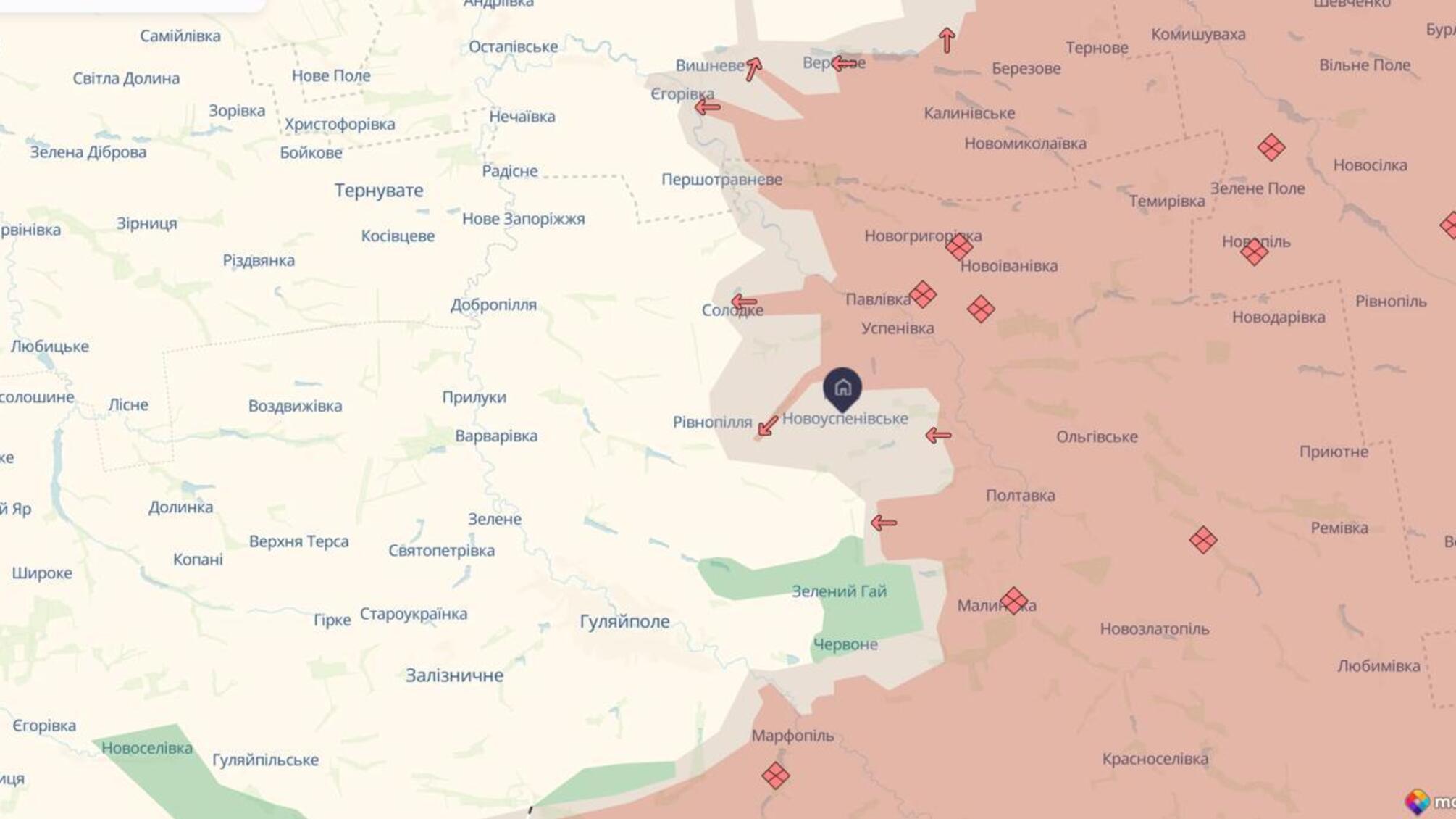 ЗСУ залишили п’ять населених пунктів на Запоріжжі через масовані атаки