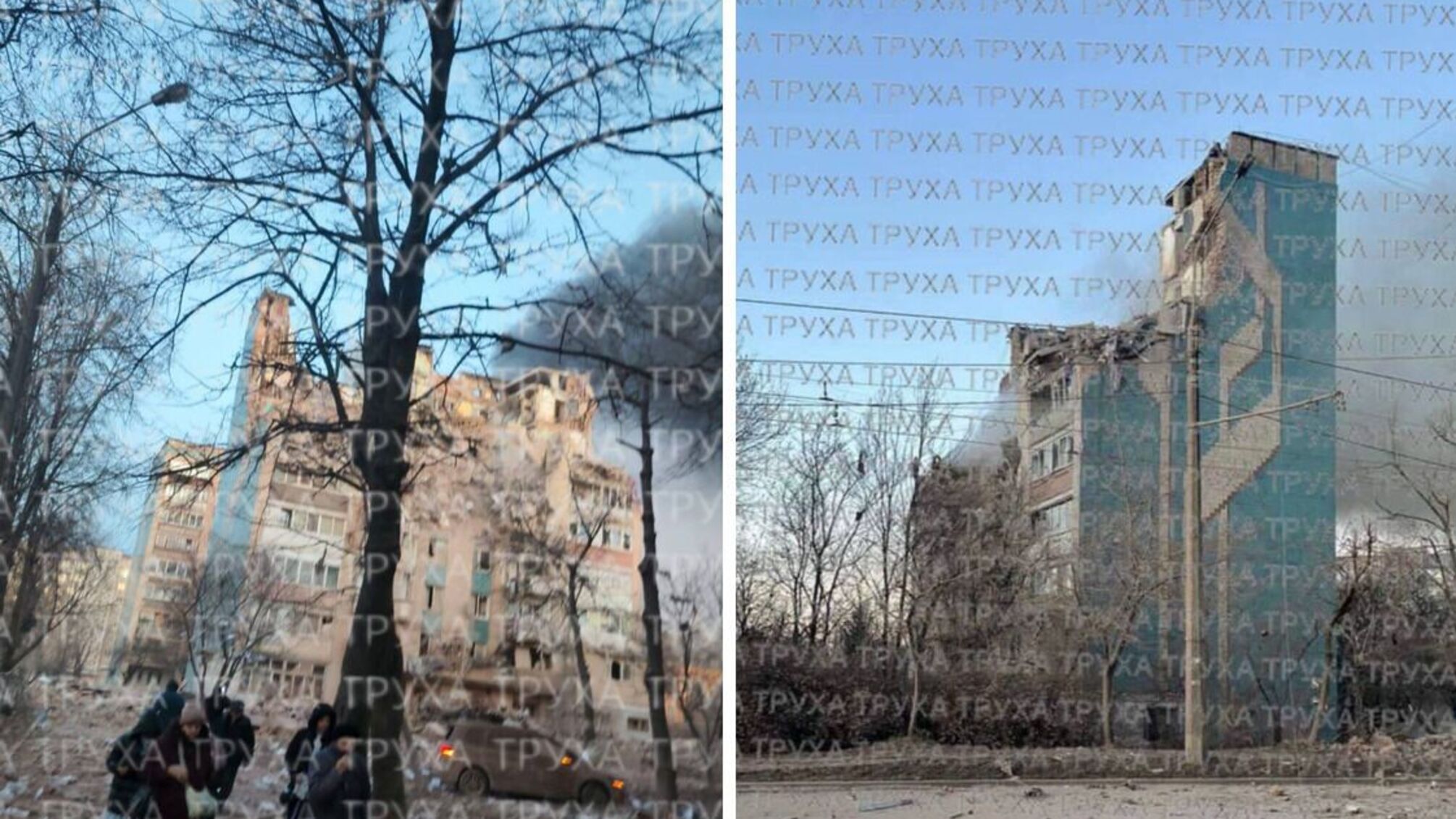 У Тернополі російська ракета знищила частину багатоповерхівки — місто в диму (відео)