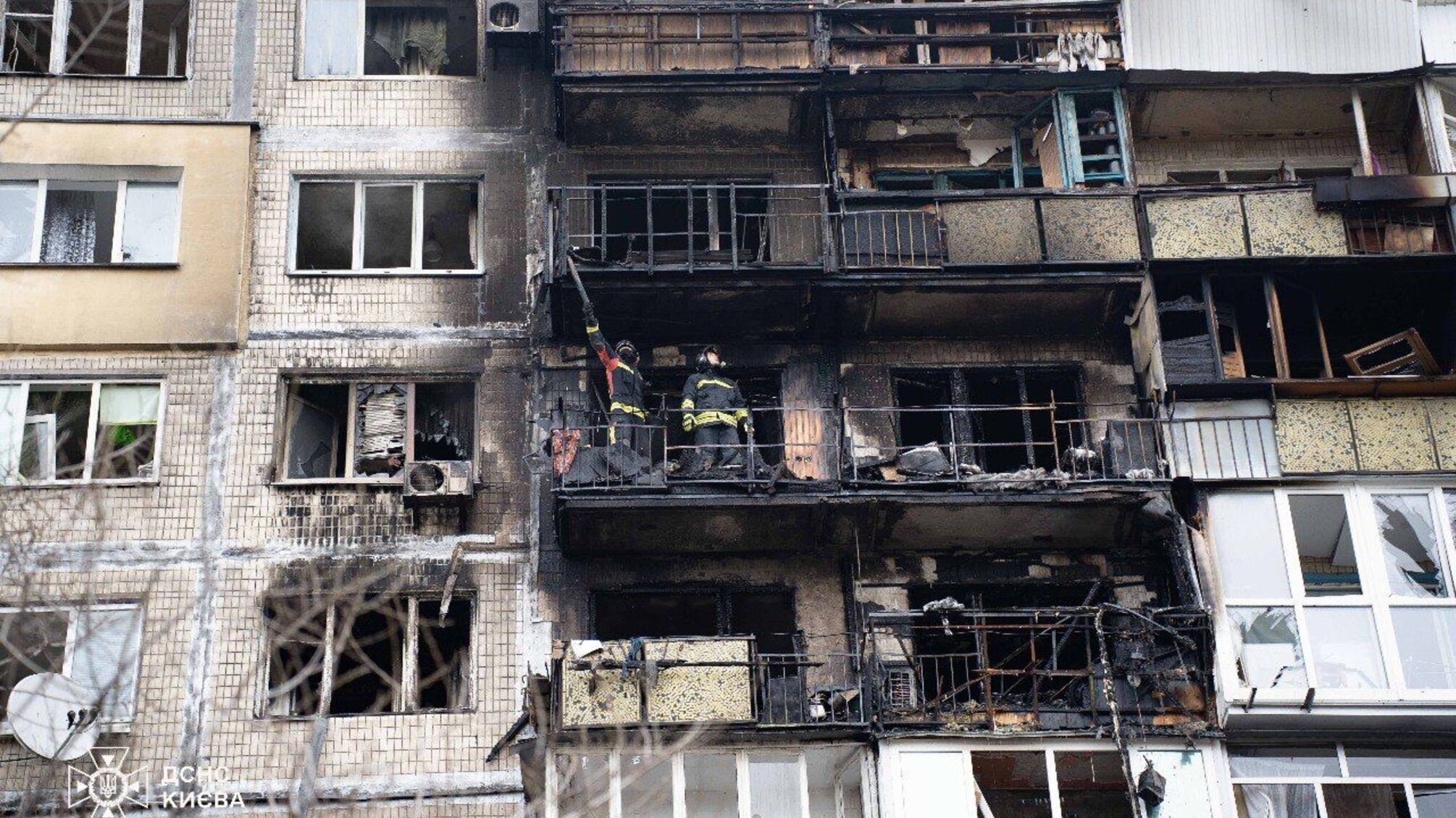ДСНС завершила ліквідацію наслідків обстрілу Києва