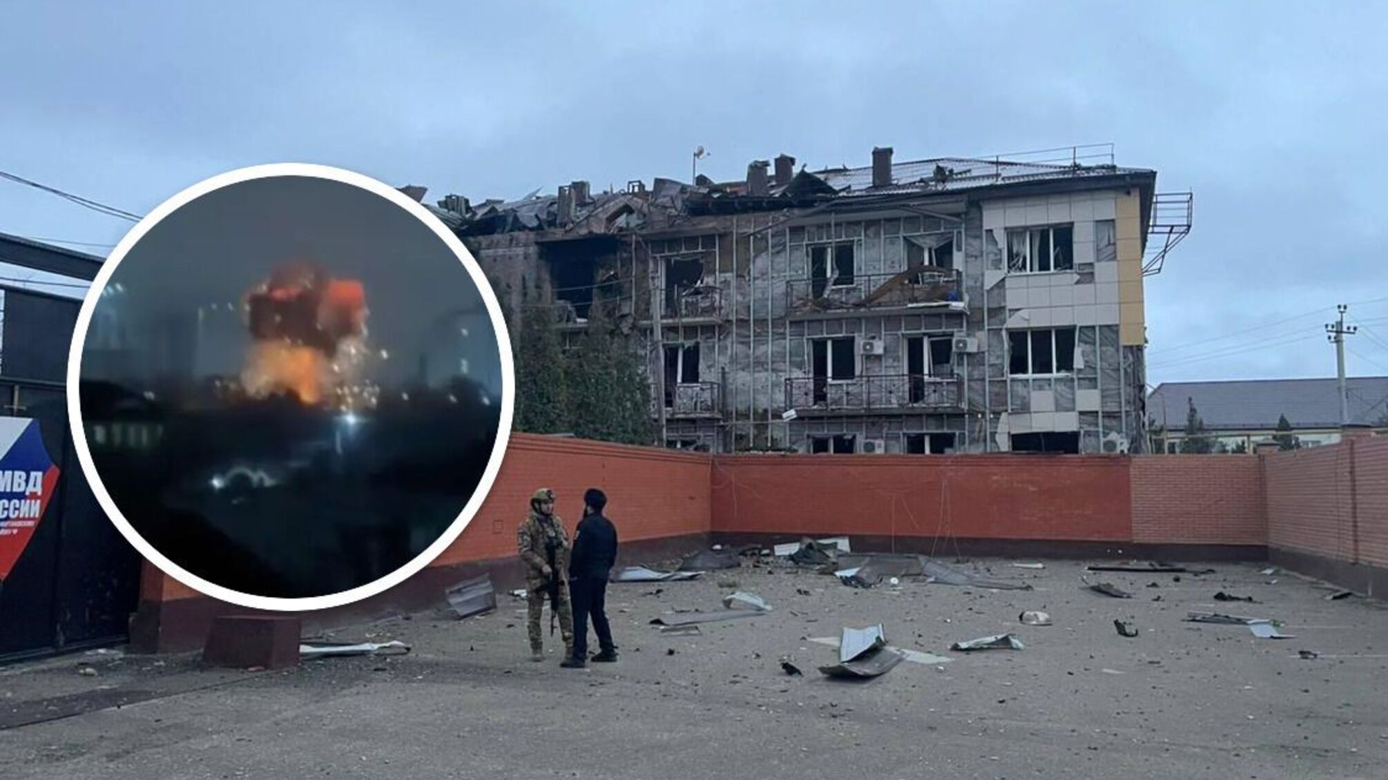 В Чечне дроны атаковали здание ФСБ