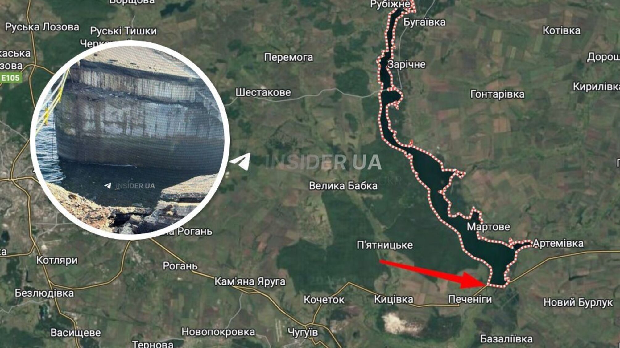 Россияне нанесли удар по дамбе Печенежского водохранилища