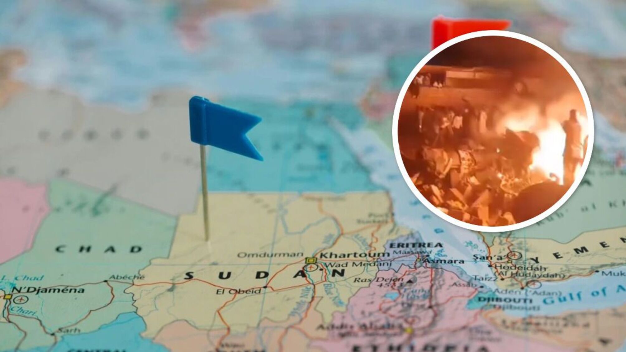 В Судане самолет упал в жилой район: погибли военные и мирные жители