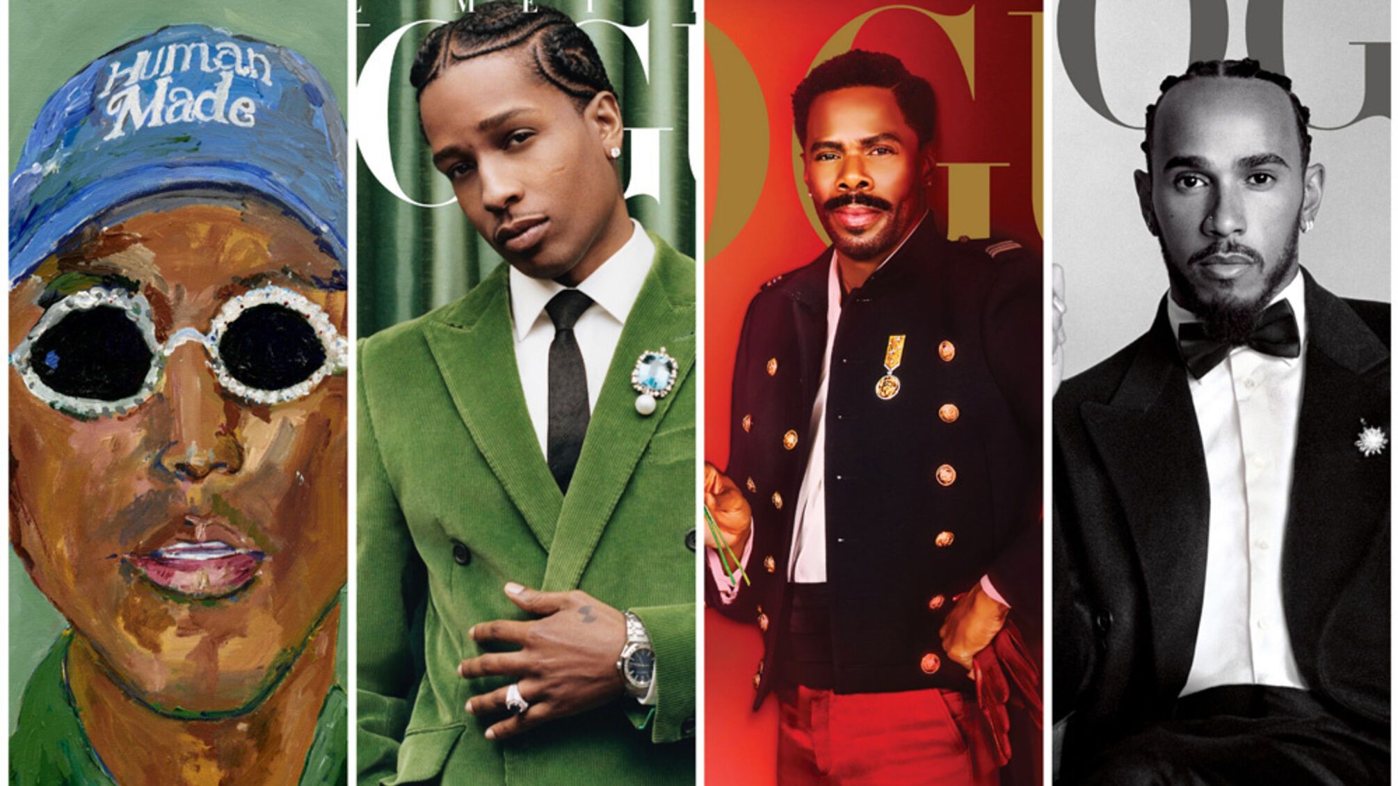 Фарелл Уильямс, A$AP Rocky, Колман Доминго и Льюис Хэмилтон – на обложках VOGUE