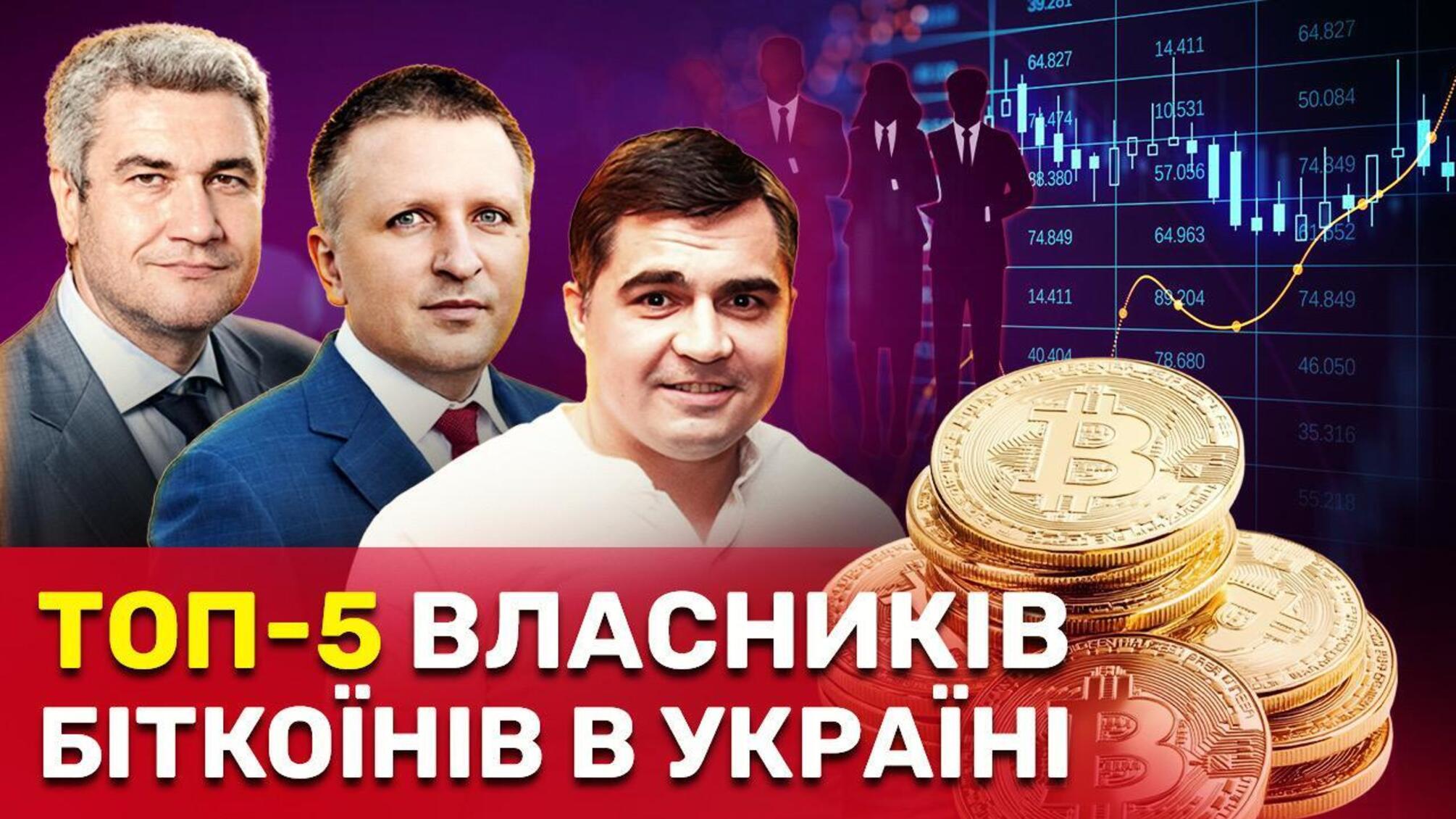 Кто входит в пятерку крупнейших владельцев биткоинов в Украине