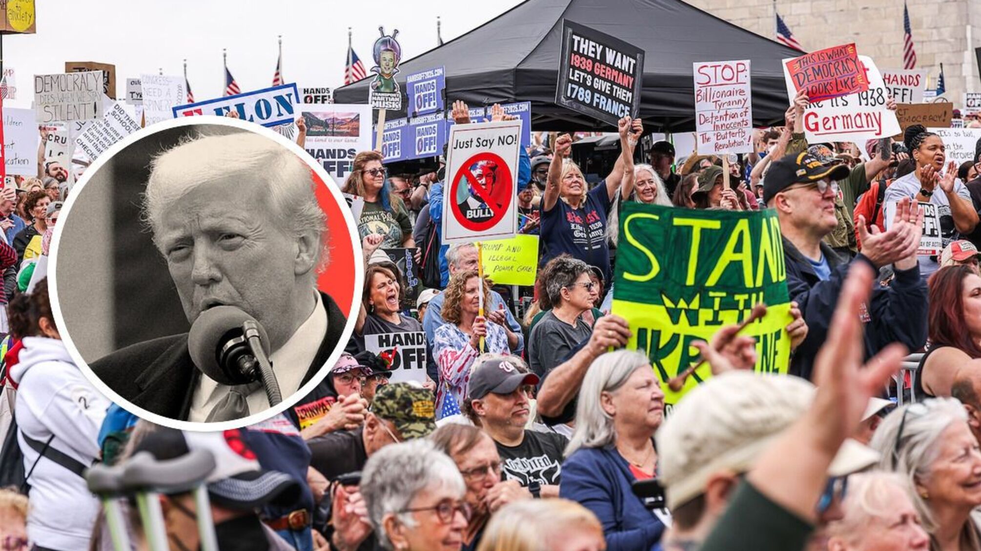 Массовые протесты против Трампа и Маска охватили США