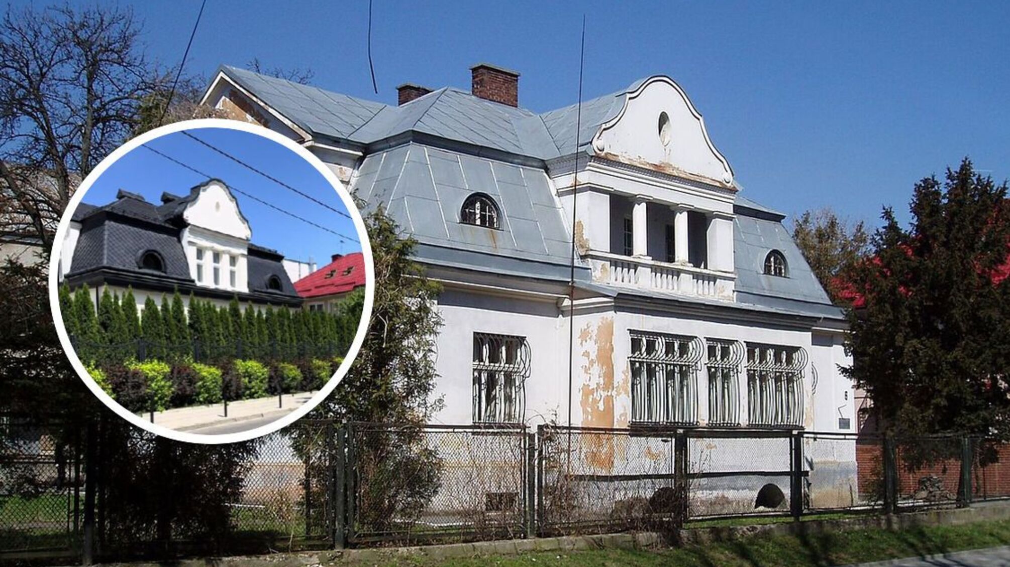 Вилла Мюллера во Львове: ремонт фасада завершен, на территории замечены тестя судьи Романюка