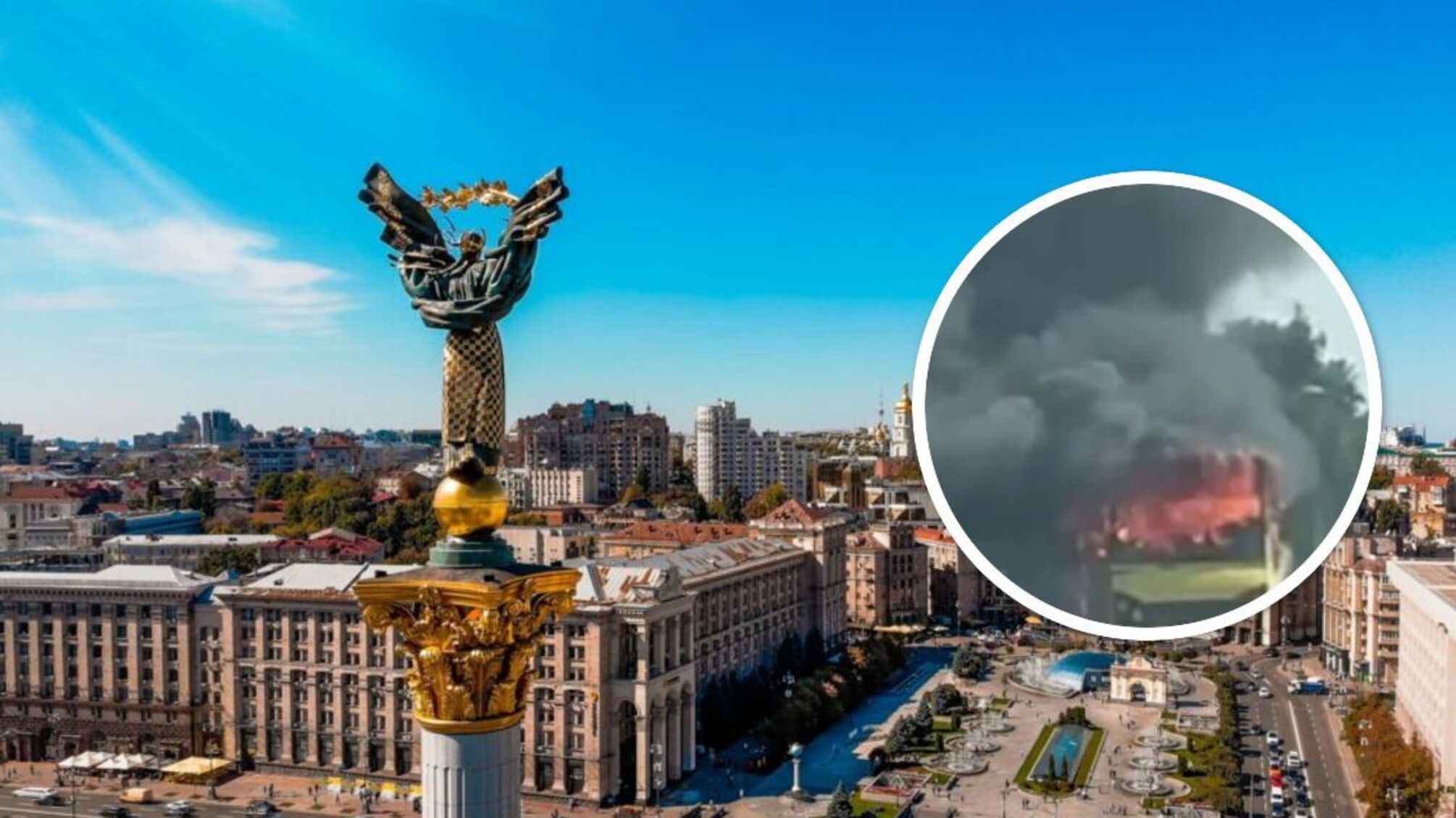 В Киеве загорелся маршрутный автобус на Броварском проспекте