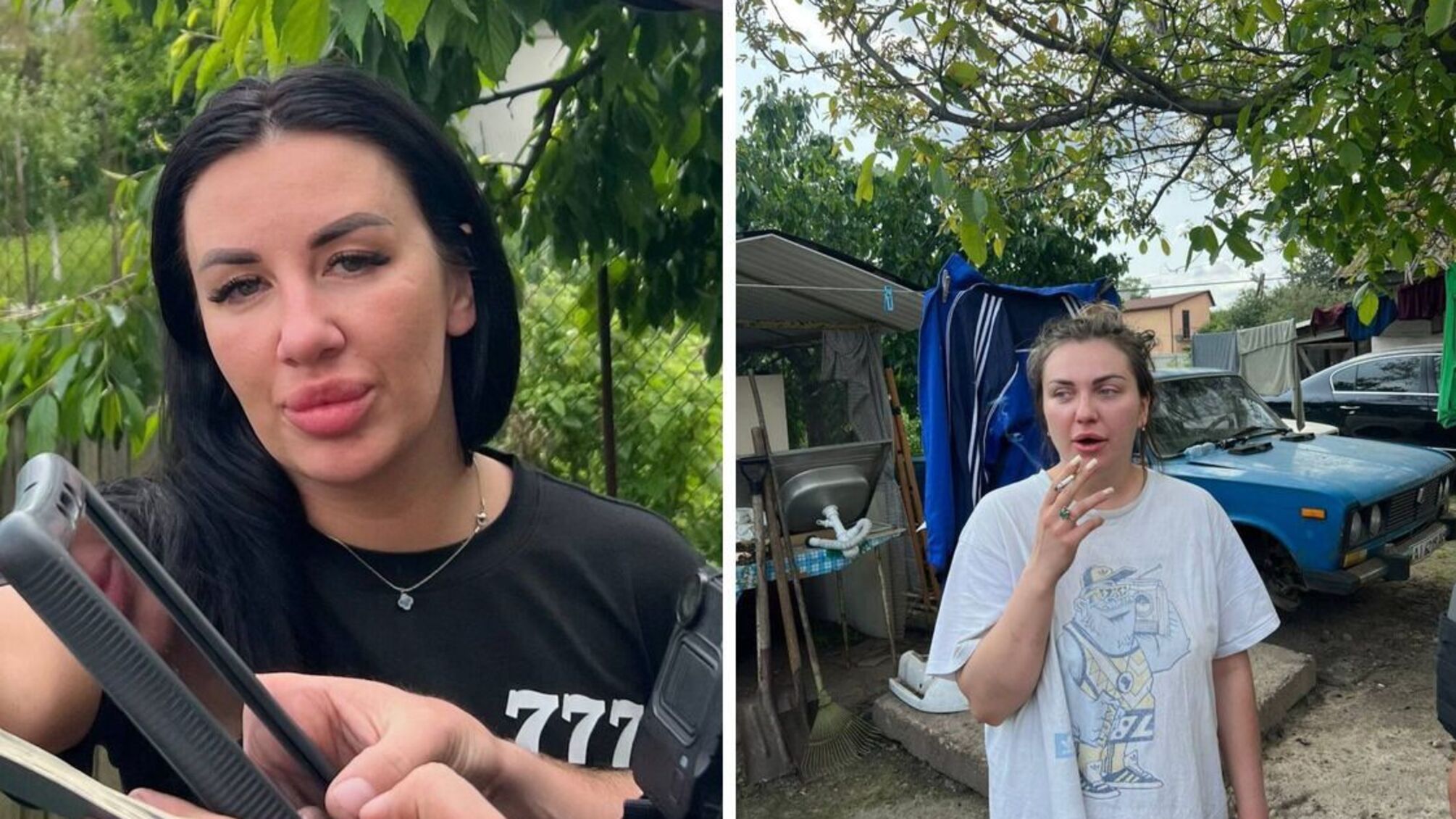 Танці під російську музику в центрі села