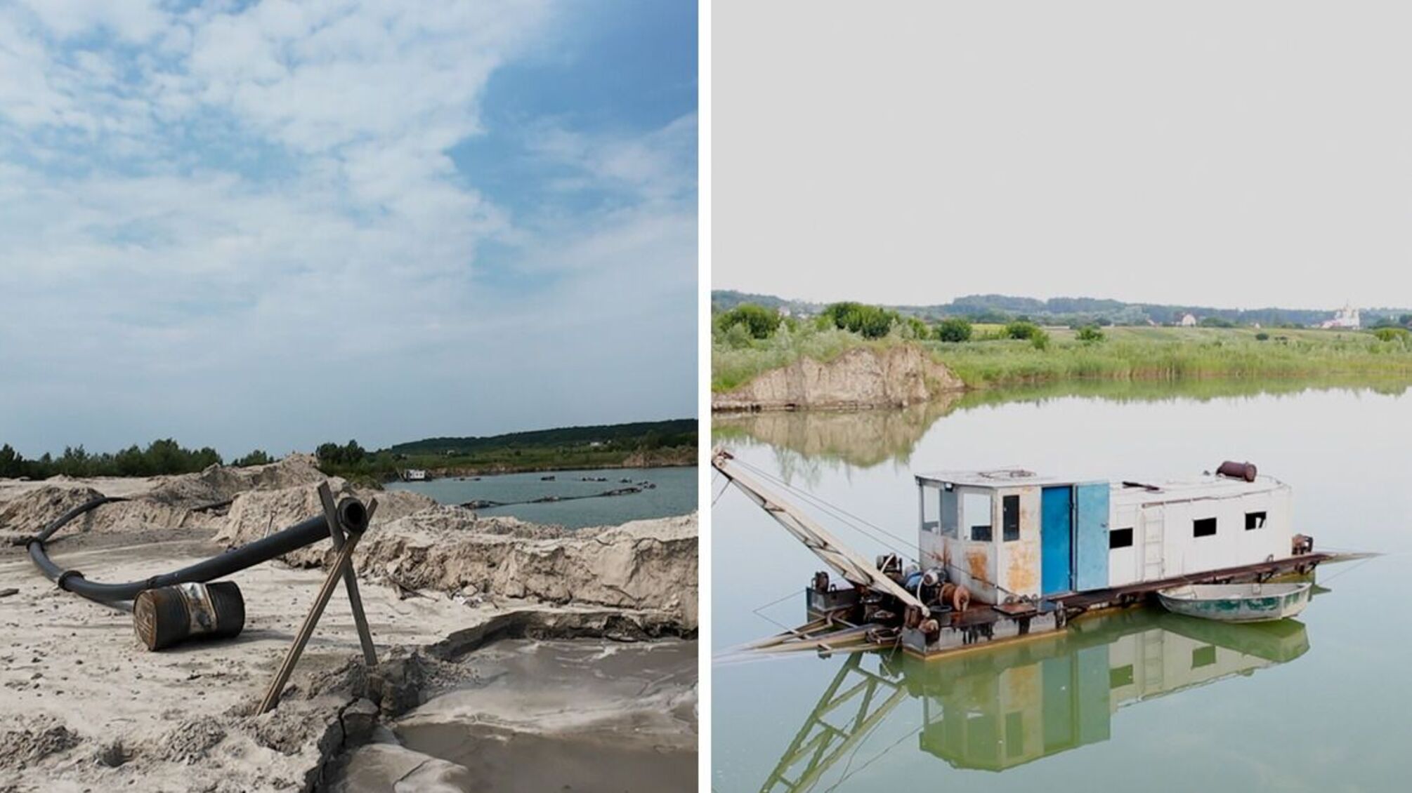 Искусственный водоем глубиной шесть метров угрожал реке Ирпень