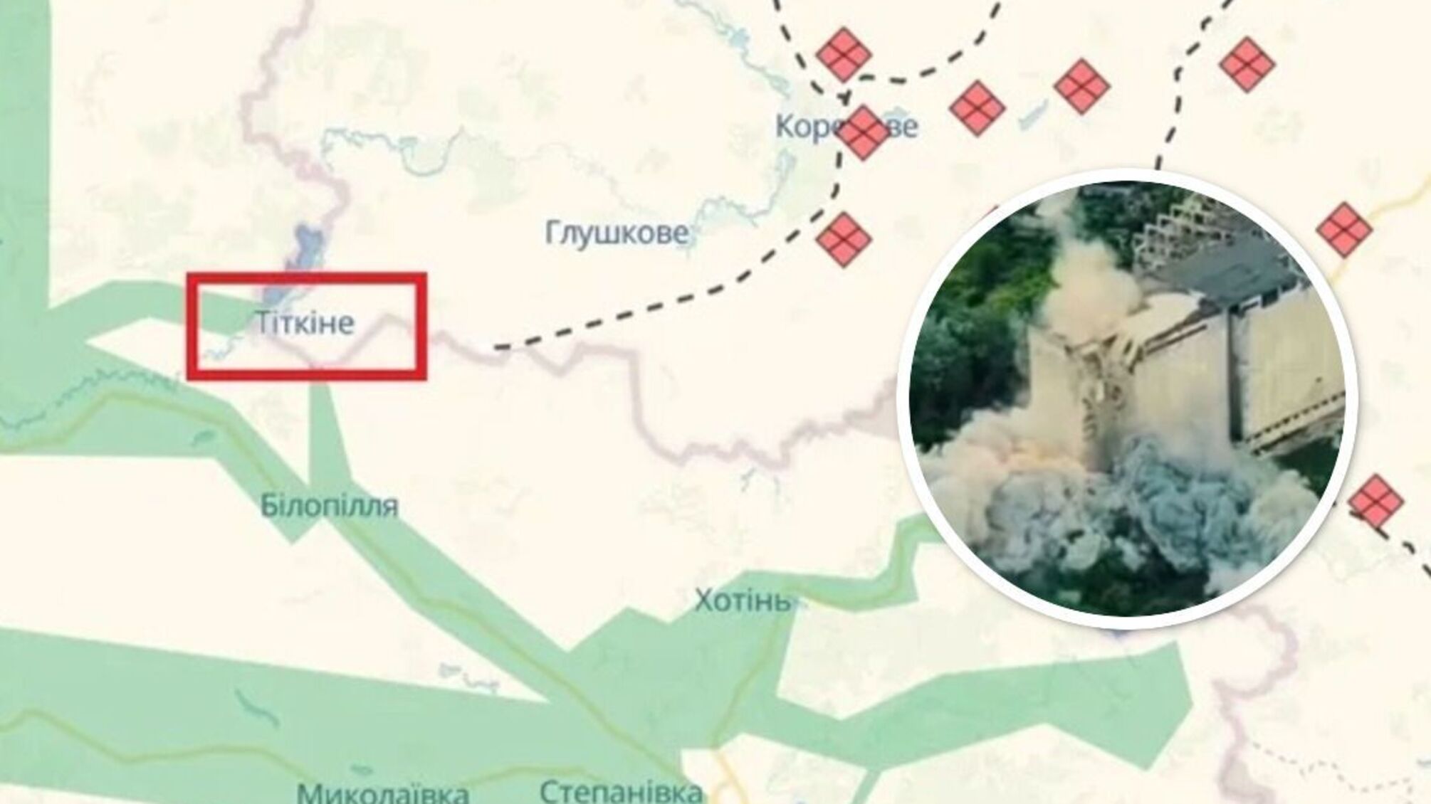 Непідтверджений удар по штабу в Тьоткіно