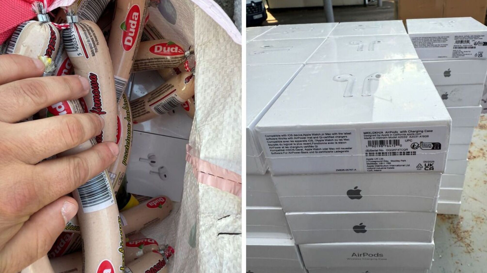 Брендові навушники в ковбасі