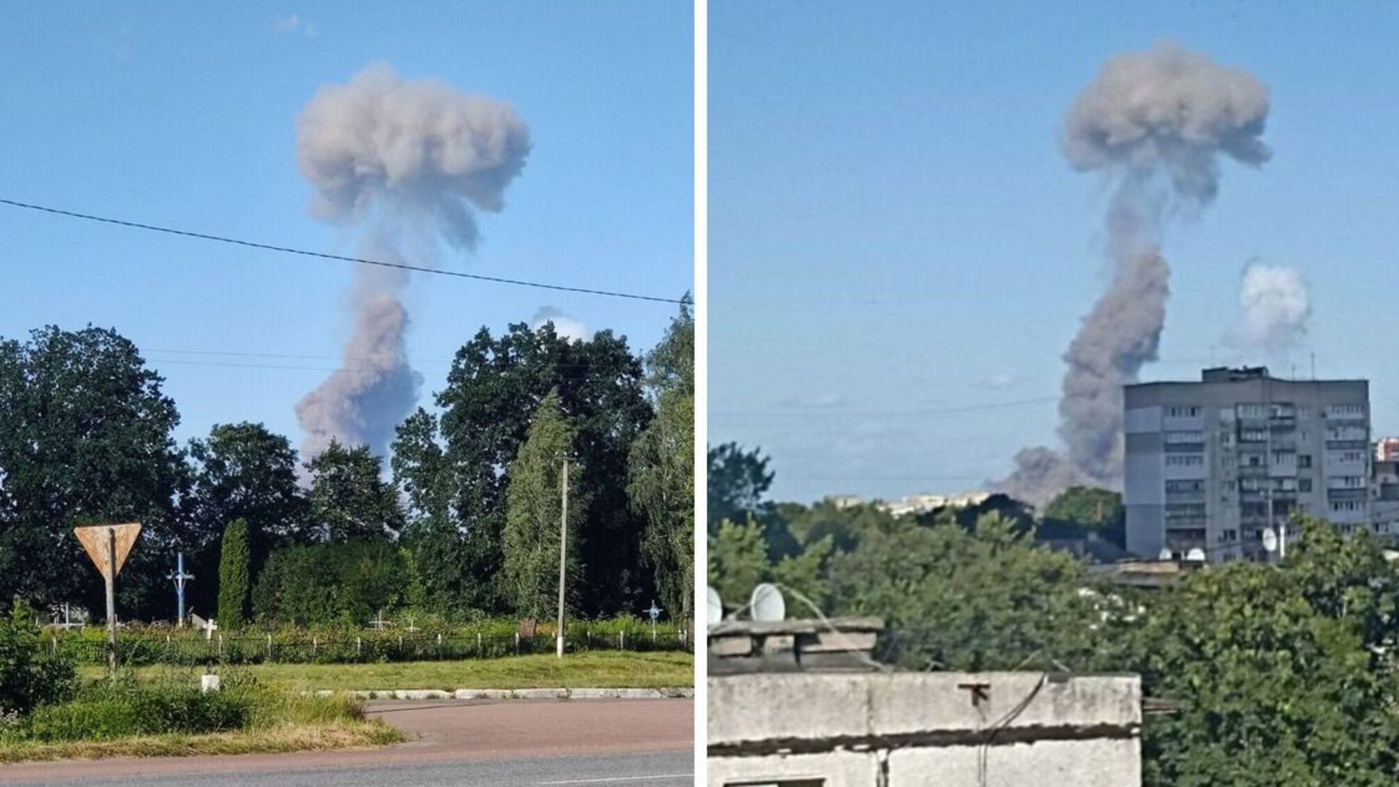 В Житомире произошел мощный взрыв на АЗС – на трассе поднялся столб дыма