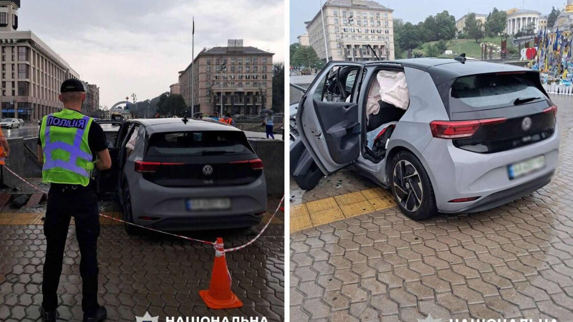 Легковик влетів у вхід до підземки на Майдані: водій у лікарні