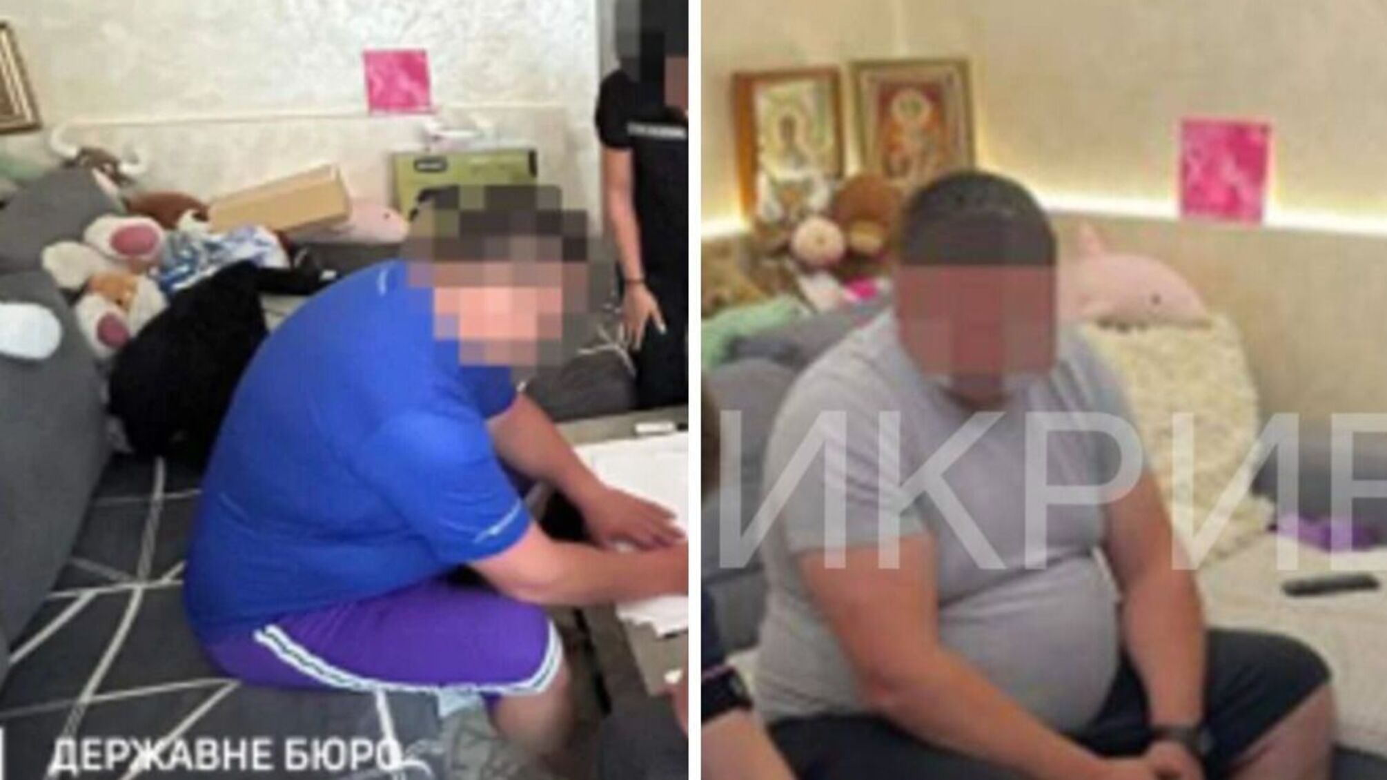 На фото - Василий Василенко: слева - момент объявления подозрения работниками ДБР в 2024 году, справа - кадр 2025 года