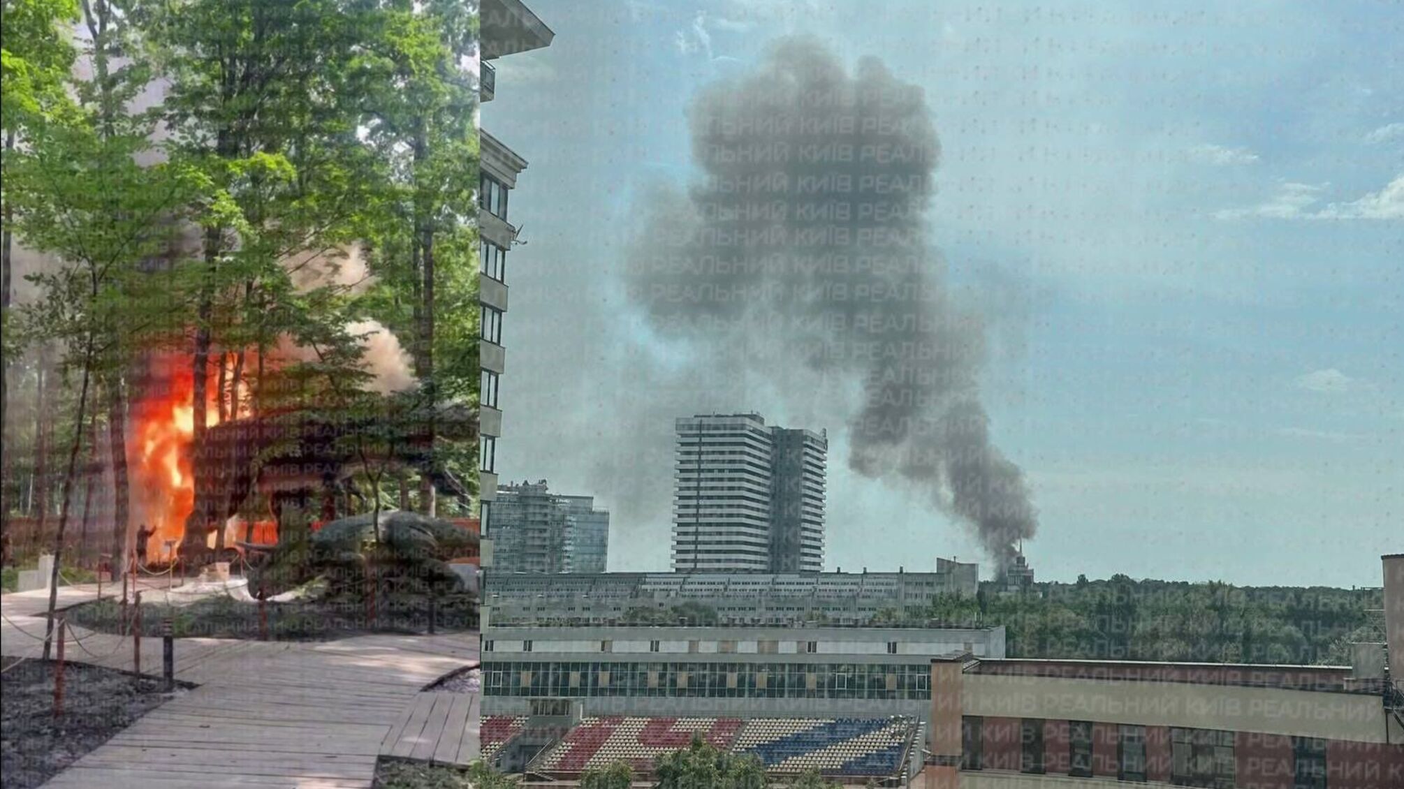 На ВДНГ у новому парку 'Шуміленд' загорівся динозавр: дим видно по всьому Києву (оновлено)