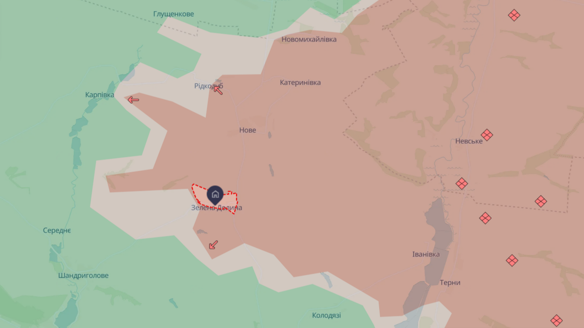 Враг давит на Зеленую Долину