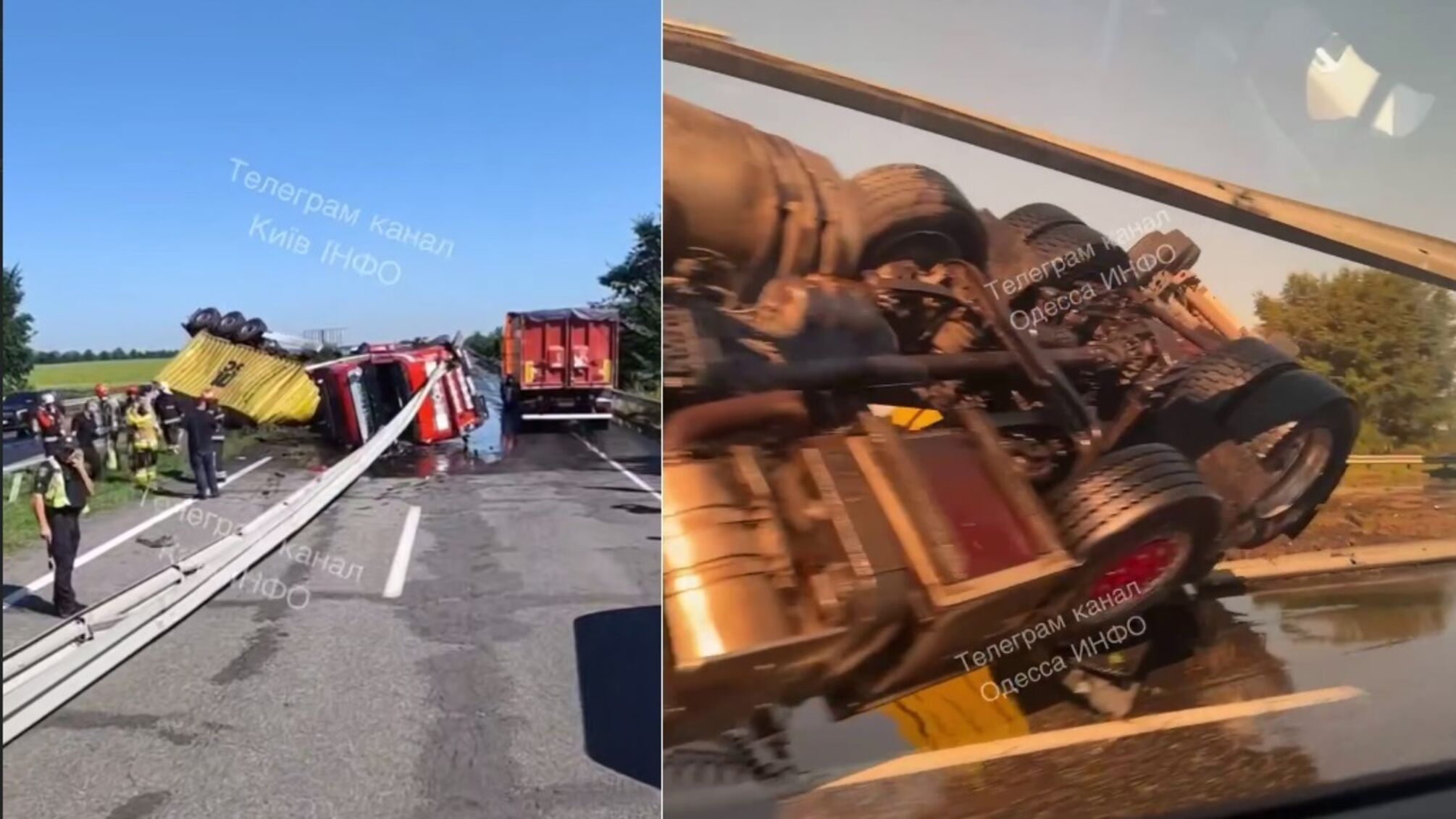 Серйозна аварія на трасі Київ – Одеса: вантажівка перекрила рух