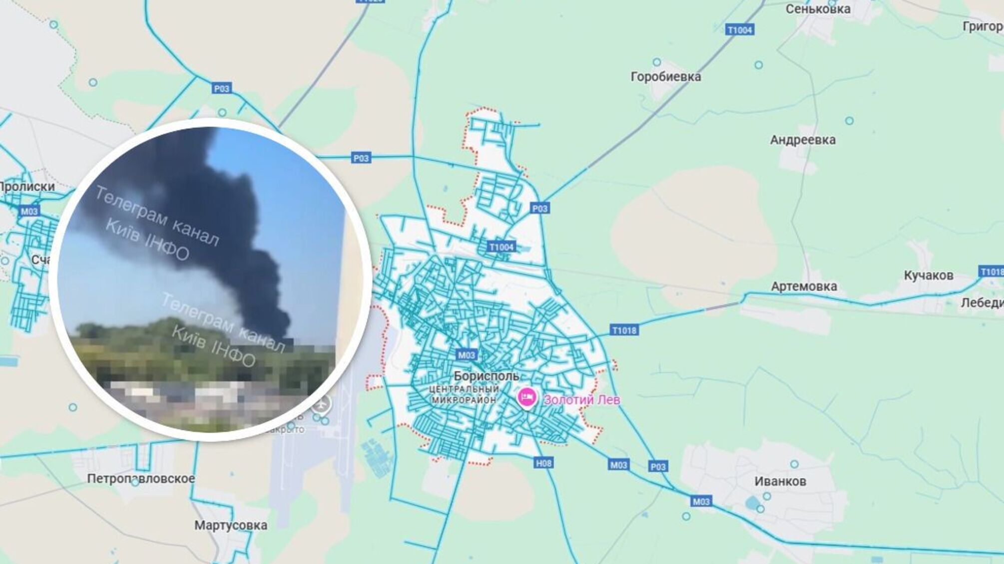 Бориспольский район под обстрелом: пожарные ликвидируют возгорание