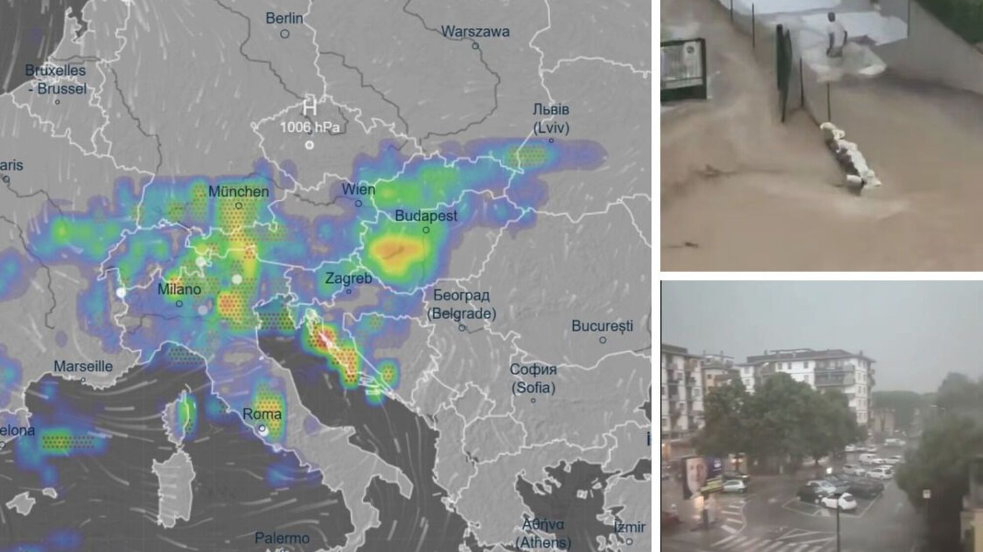 Сваленные деревья, подтопления и травмированные: север Италии страдает от бури