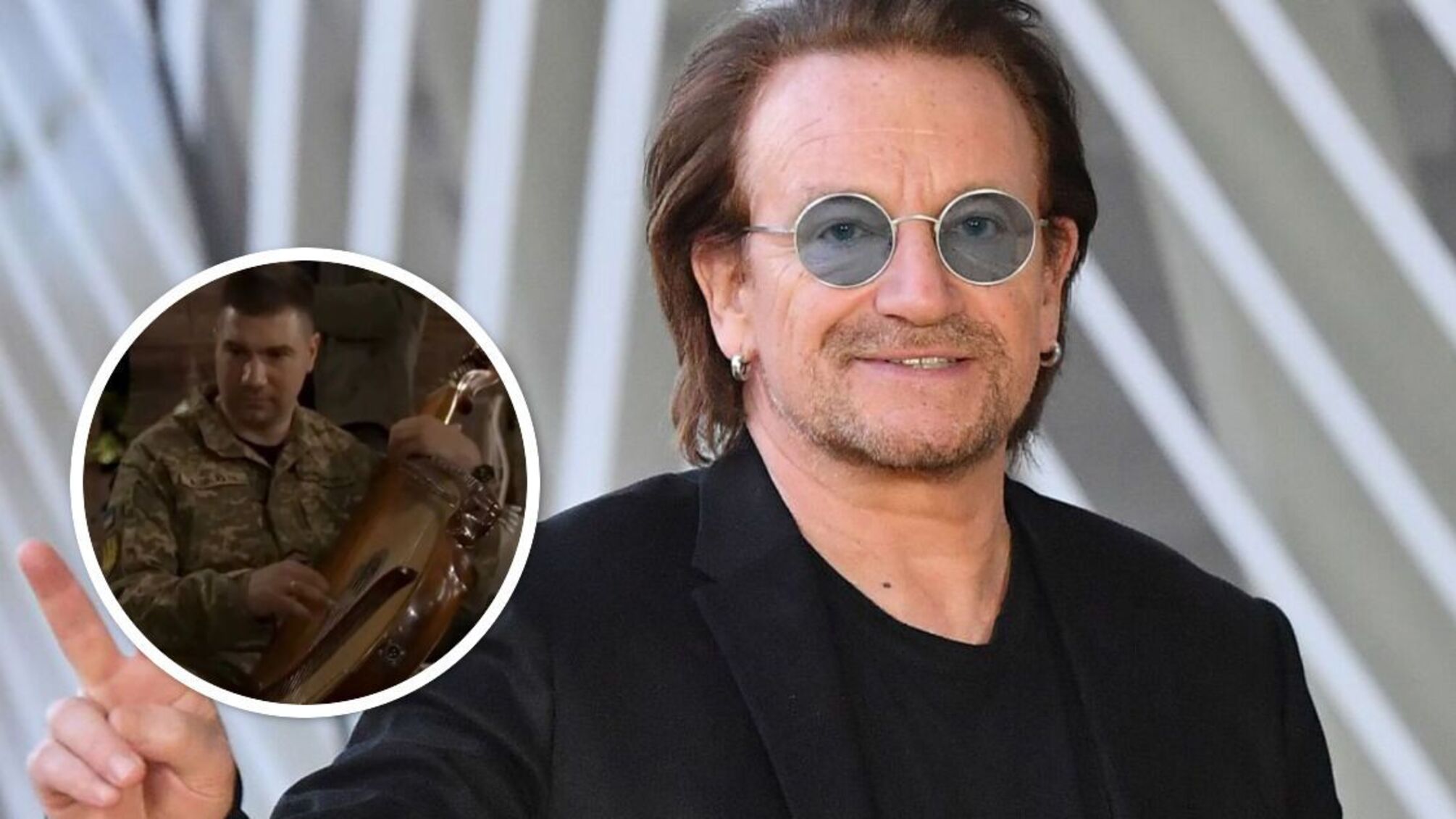 Боно фронтмен группы U2 спел вместе с бандуристом из Украины