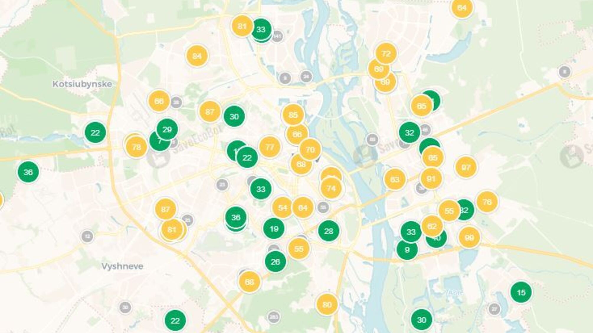 У столиці зросли показники забруднення повітря