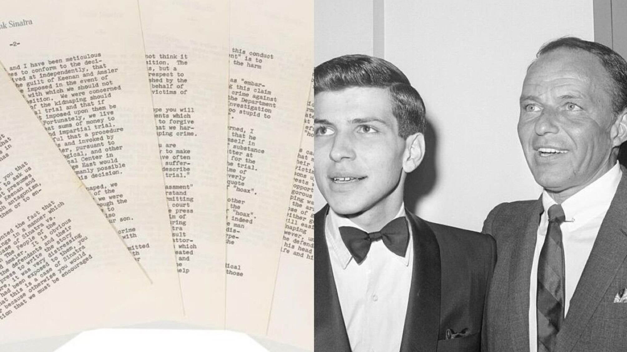 Унікальний лист Френка Сінатри про викрадення сина 1964 року виставлять на аукціон у США