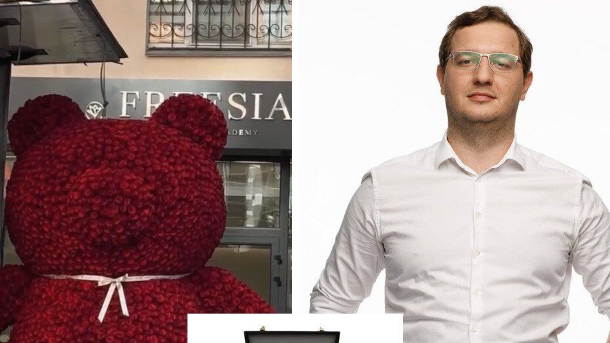 Артем Дубнов та ведмедик з троянд