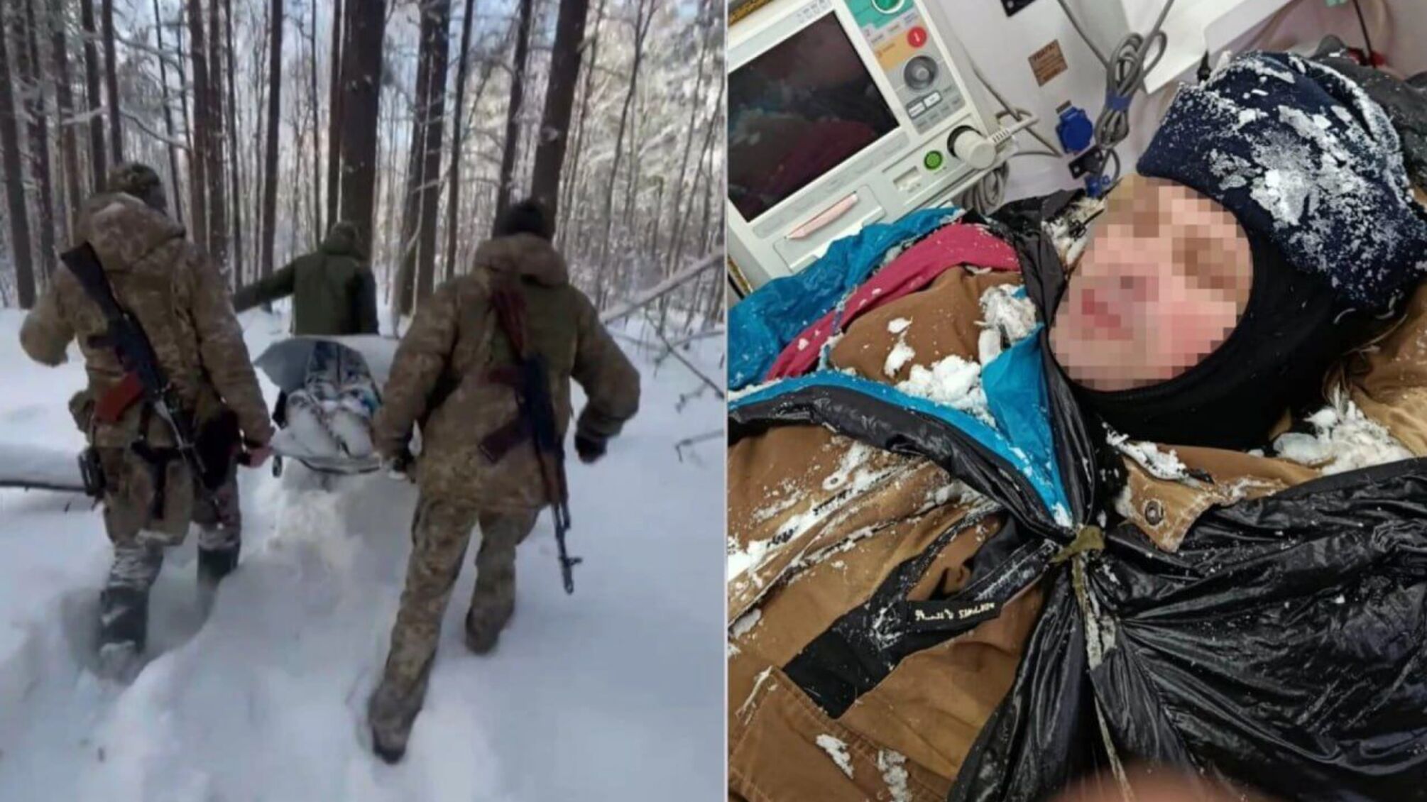 Прикордонники врятували двох чоловіків, які загубилися в лісі за -20°