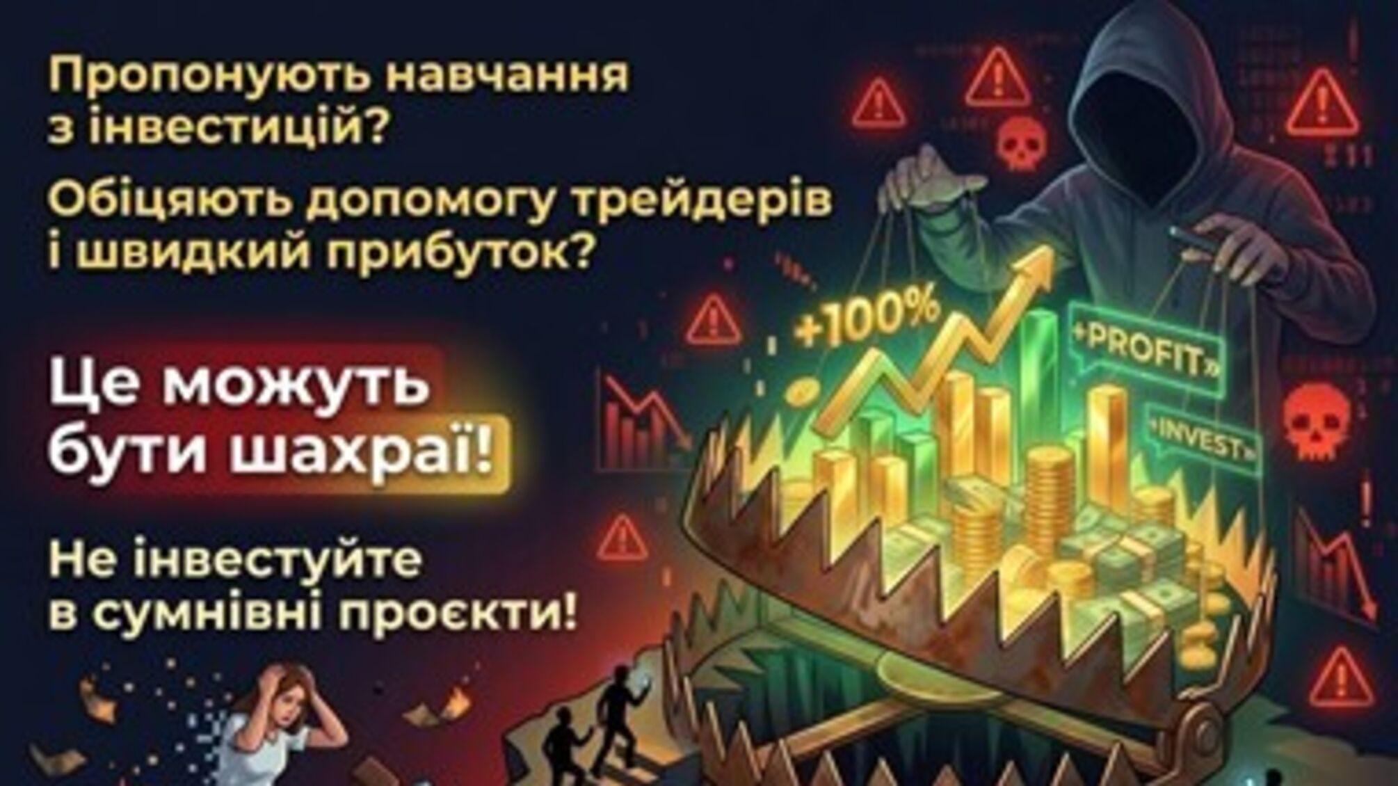 Обіцяють прибуток, а забирають заощадження: як працює шахрайство під виглядом інвестиційного навчання