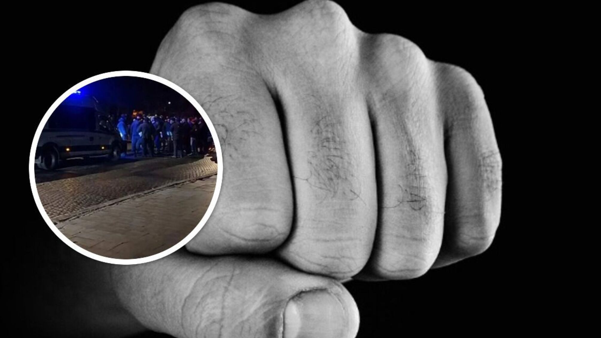 Массовая стычка в центре Львова: несколько десятков молодых людей устроили шарпанину на проспекте Свободы