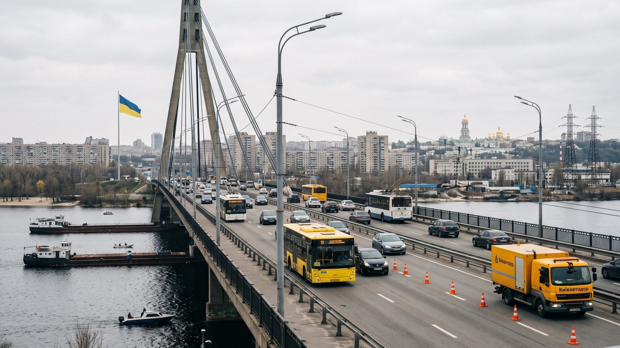 У Києві почали будувати альтернативні мости через Дніпро: перші переправи запрацюють у 2027 році