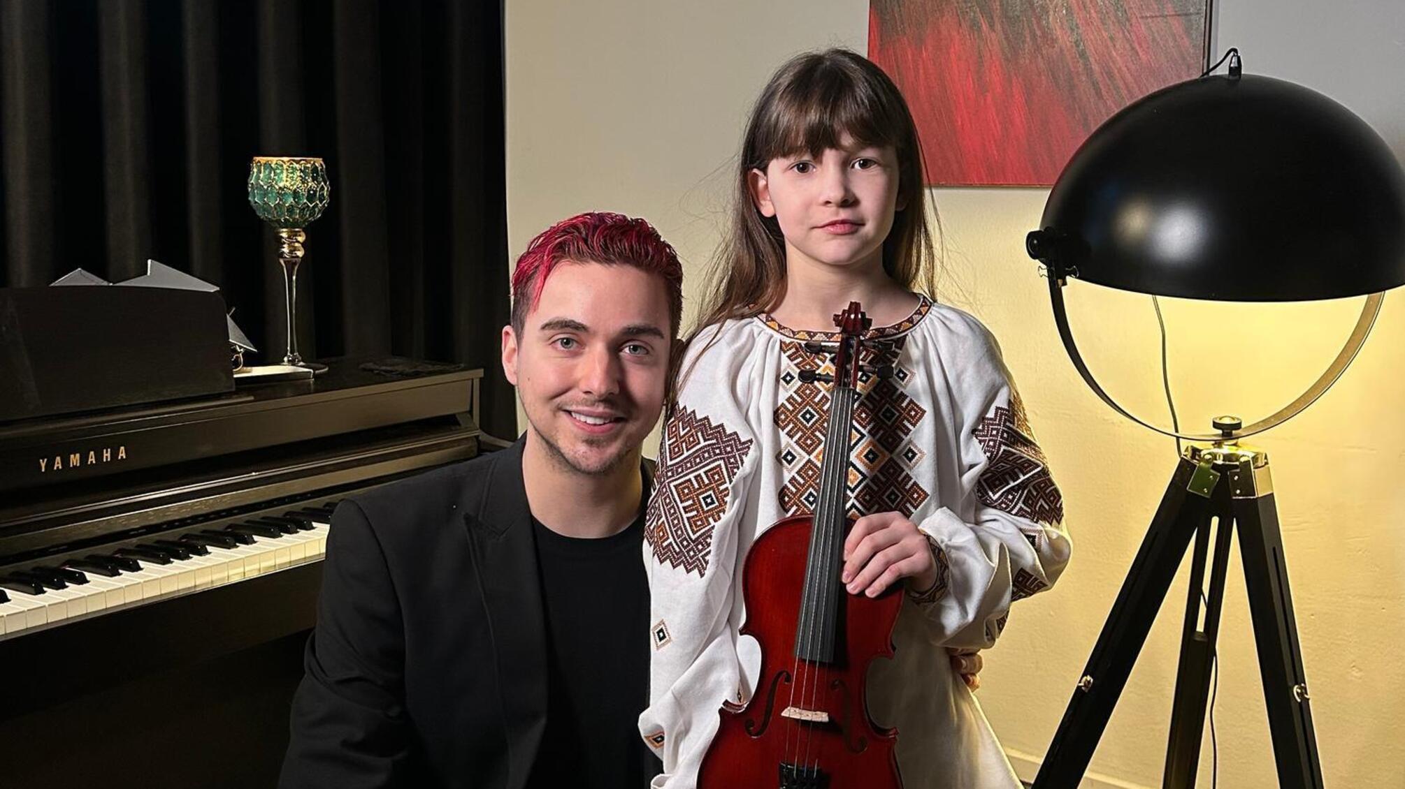 MÉLOVIN исполнил мечту: новая скрипка для 9-летней Тани из Коломыи