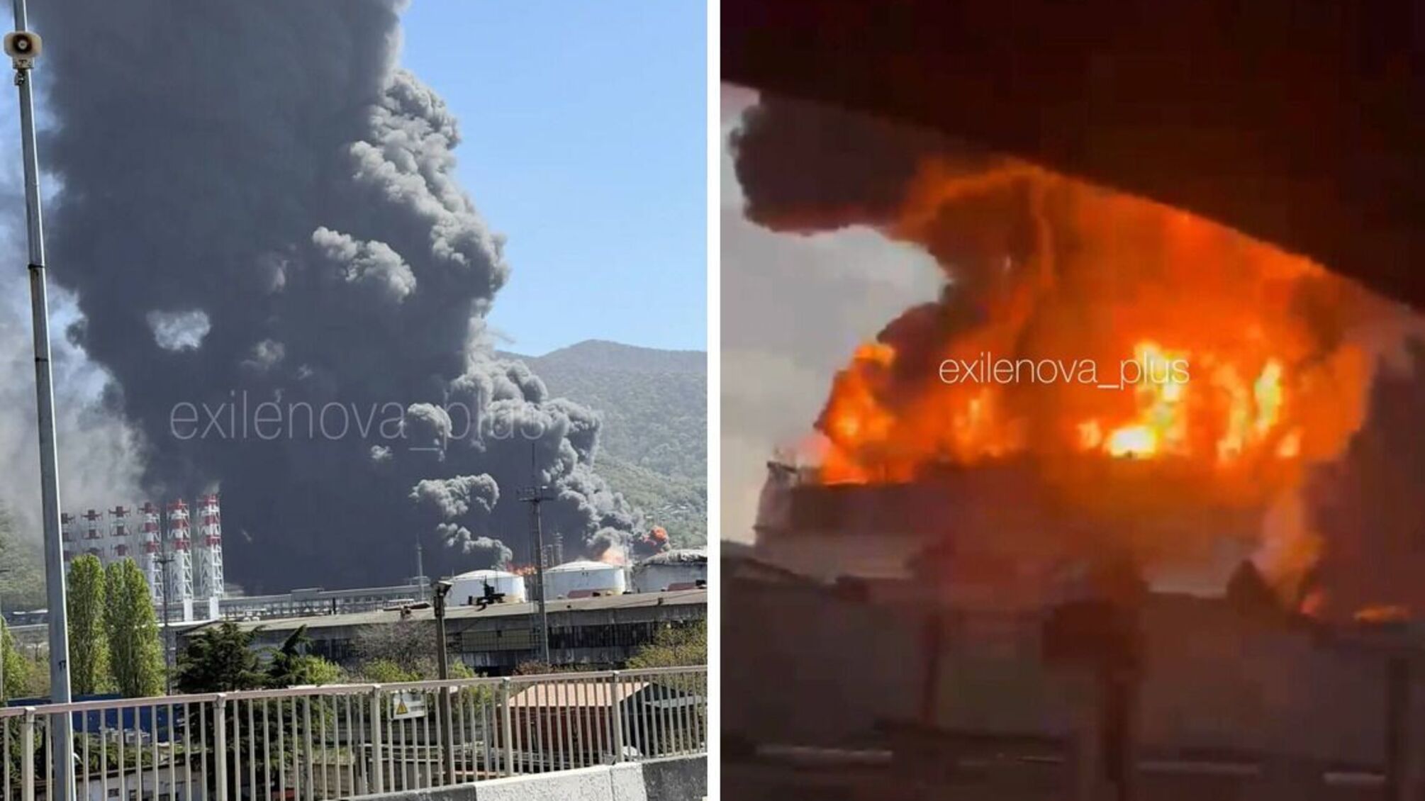 В Туапсе третий раз заявили о пожаре на НПЗ после атаки дронов, в сети паника