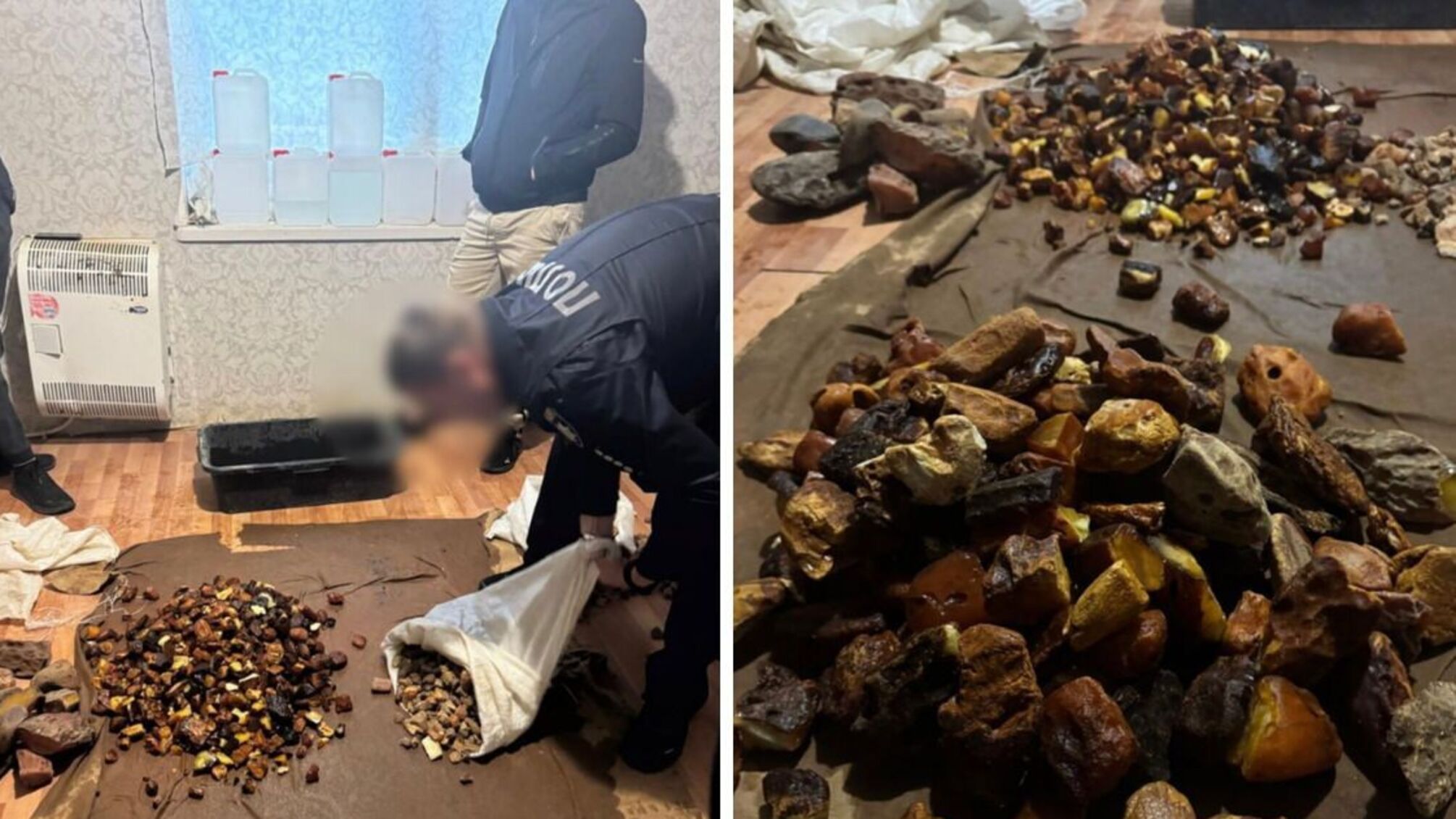 На Рівненщині викрили цех із обробки бурштину та вилучили 80 кг каміння