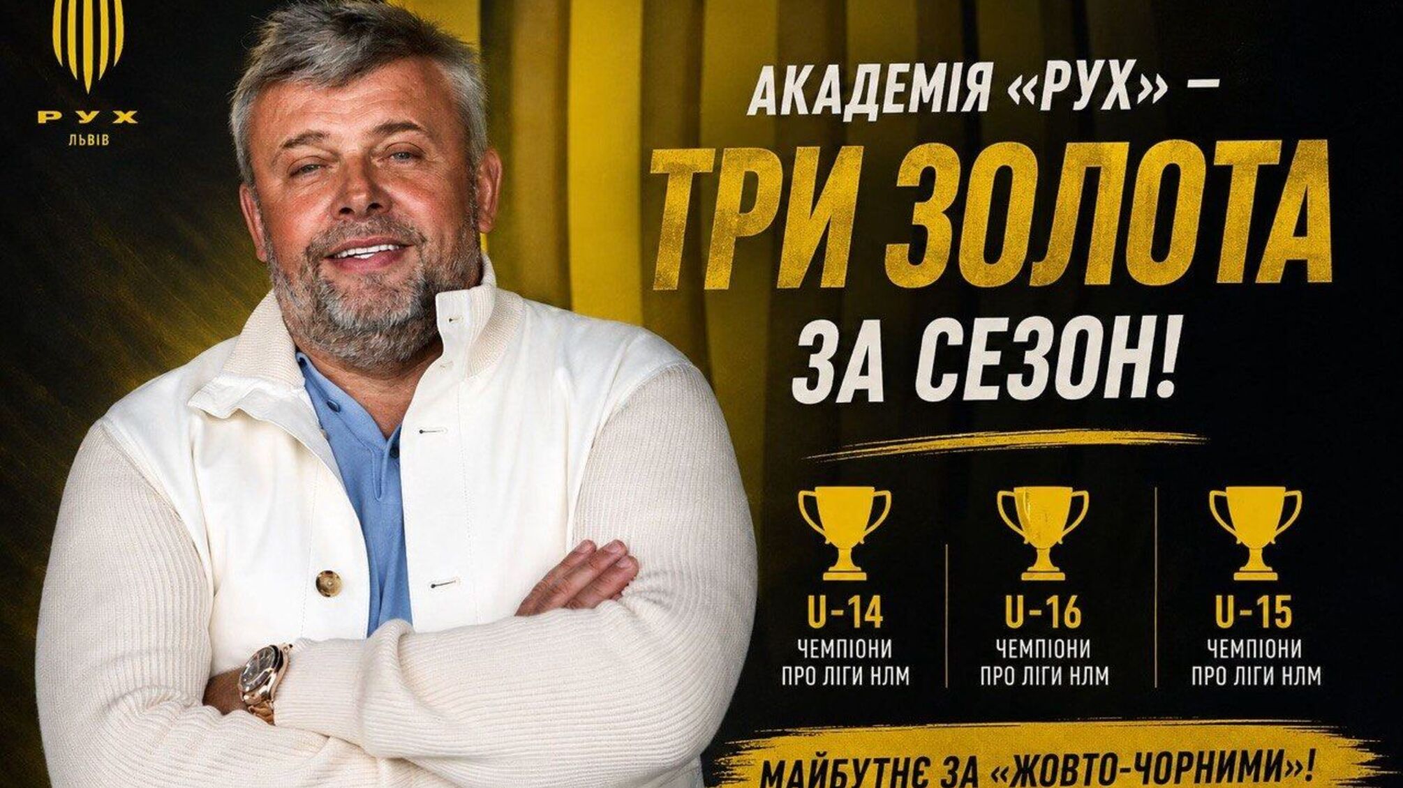 Григорий Козловский: Академия 'Рух' завоевала третье чемпионство за сезон