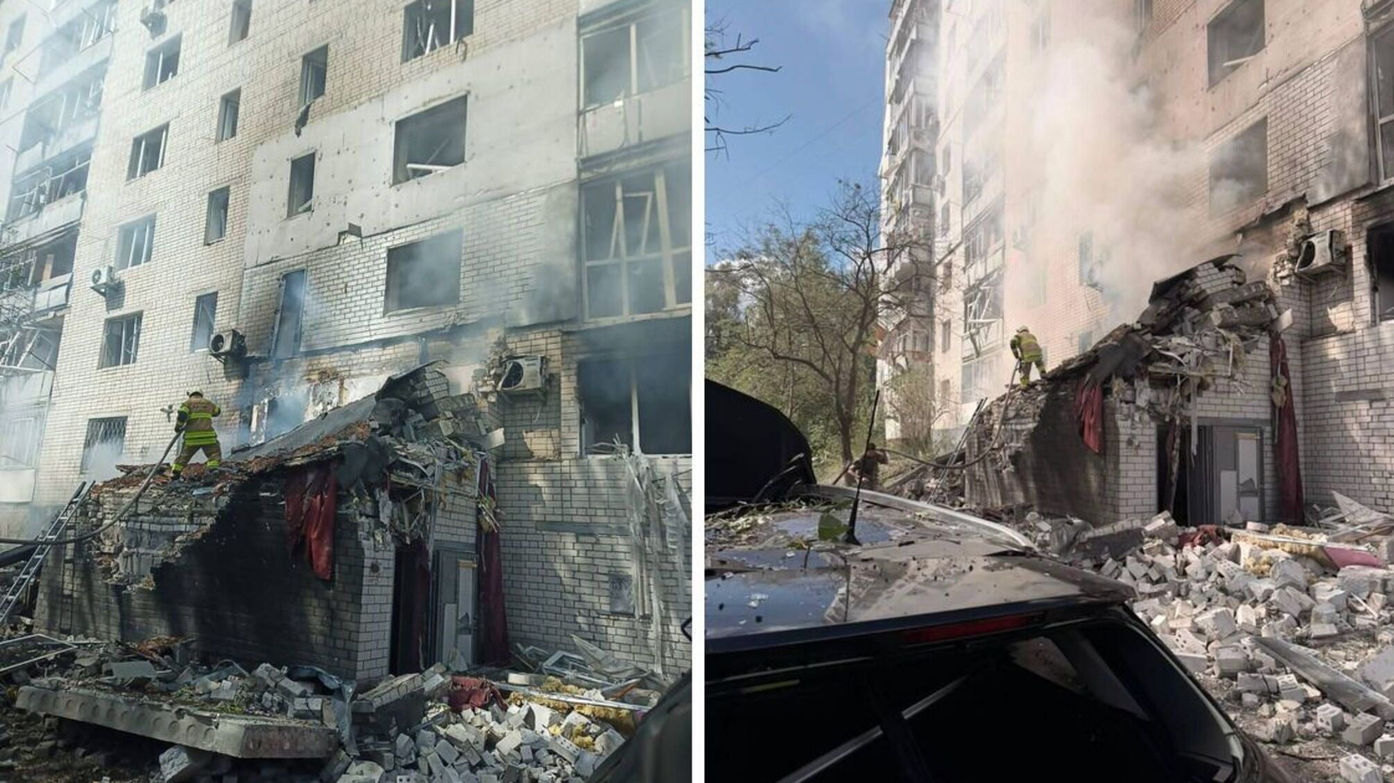Российский дрон попал в многоэтажку в центре Чернигова: 14 пострадавших